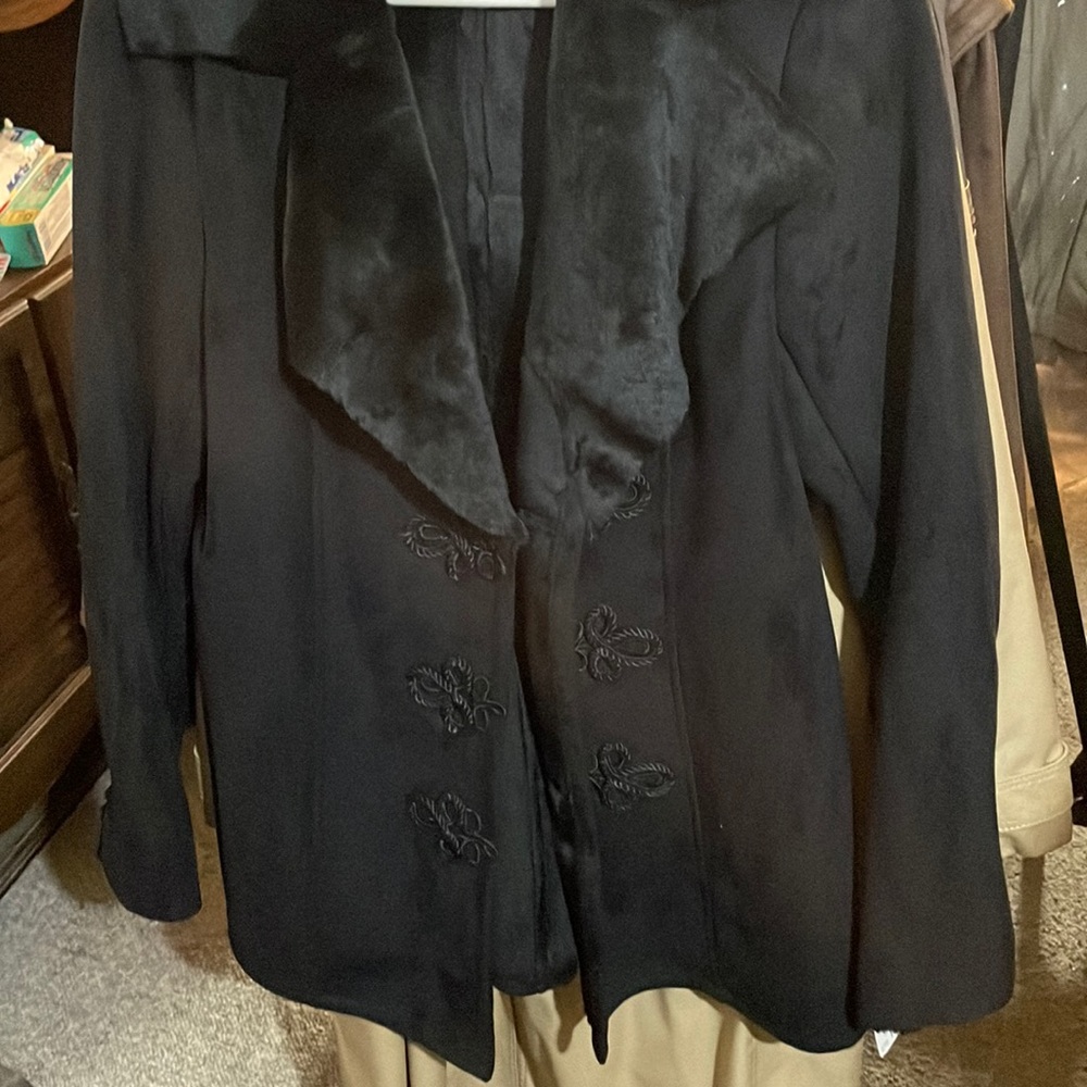 Women’s Chaps Suede / faux fur jacket